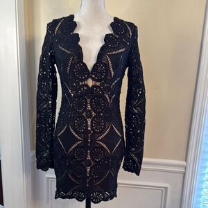 Love Triangle Bodycon Lace Dress